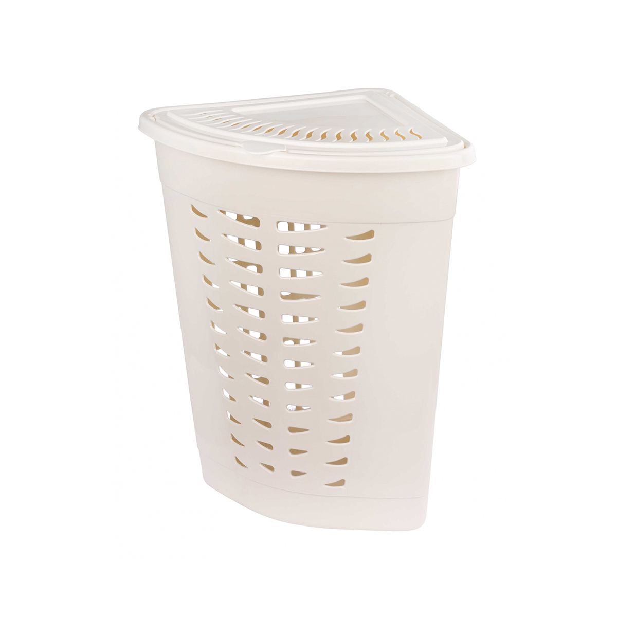 Корзина для белья угловая 45 л (слон. кость) (1/6) "альтернатива" м1364