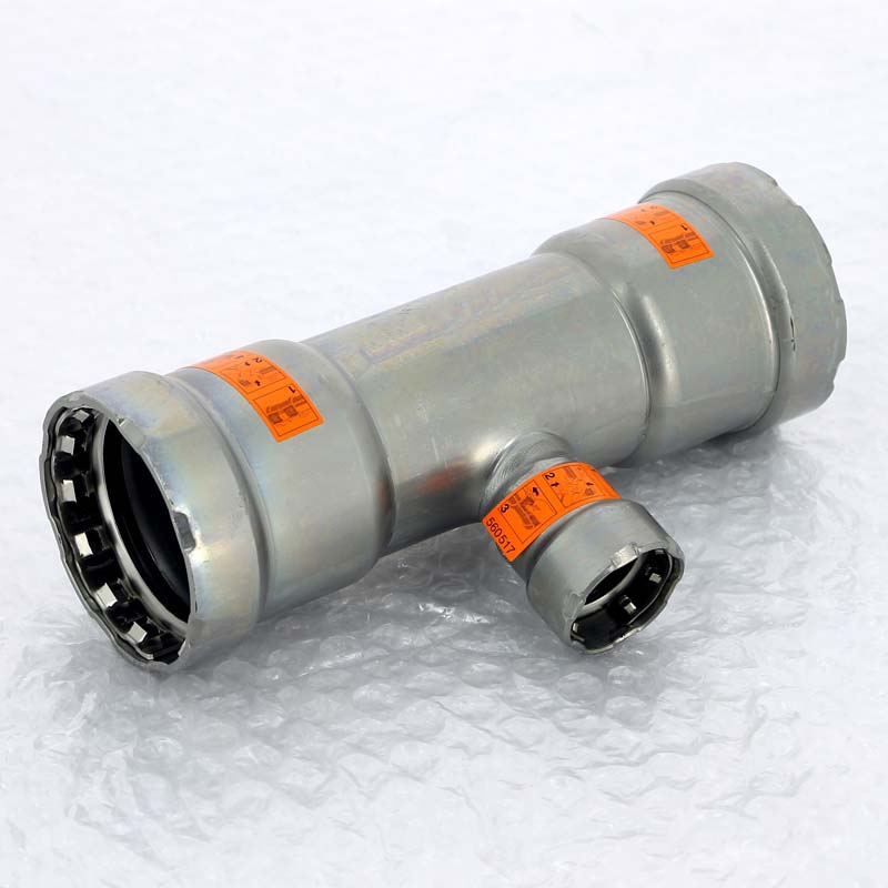 Тройник пресс оцинкованная сталь Megapress VIEGA 1"1/2 х 1/2" х 1"1/2