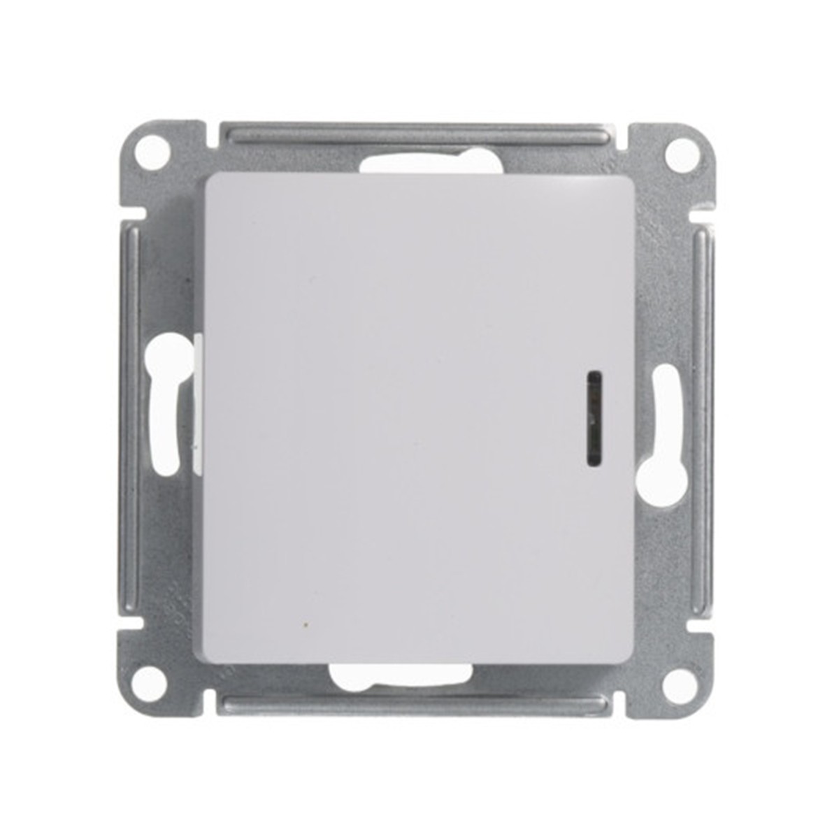 Переключатель "glossa" 1 кл. с индикатором (механизм) 10а, белый (1/20/160) "schneider"