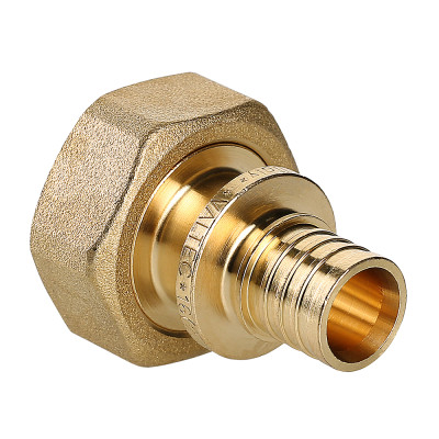 Переходник (евроконус) с накидной гайкой 16 x 3/4" аксиальный для труб PE-X VALTEC