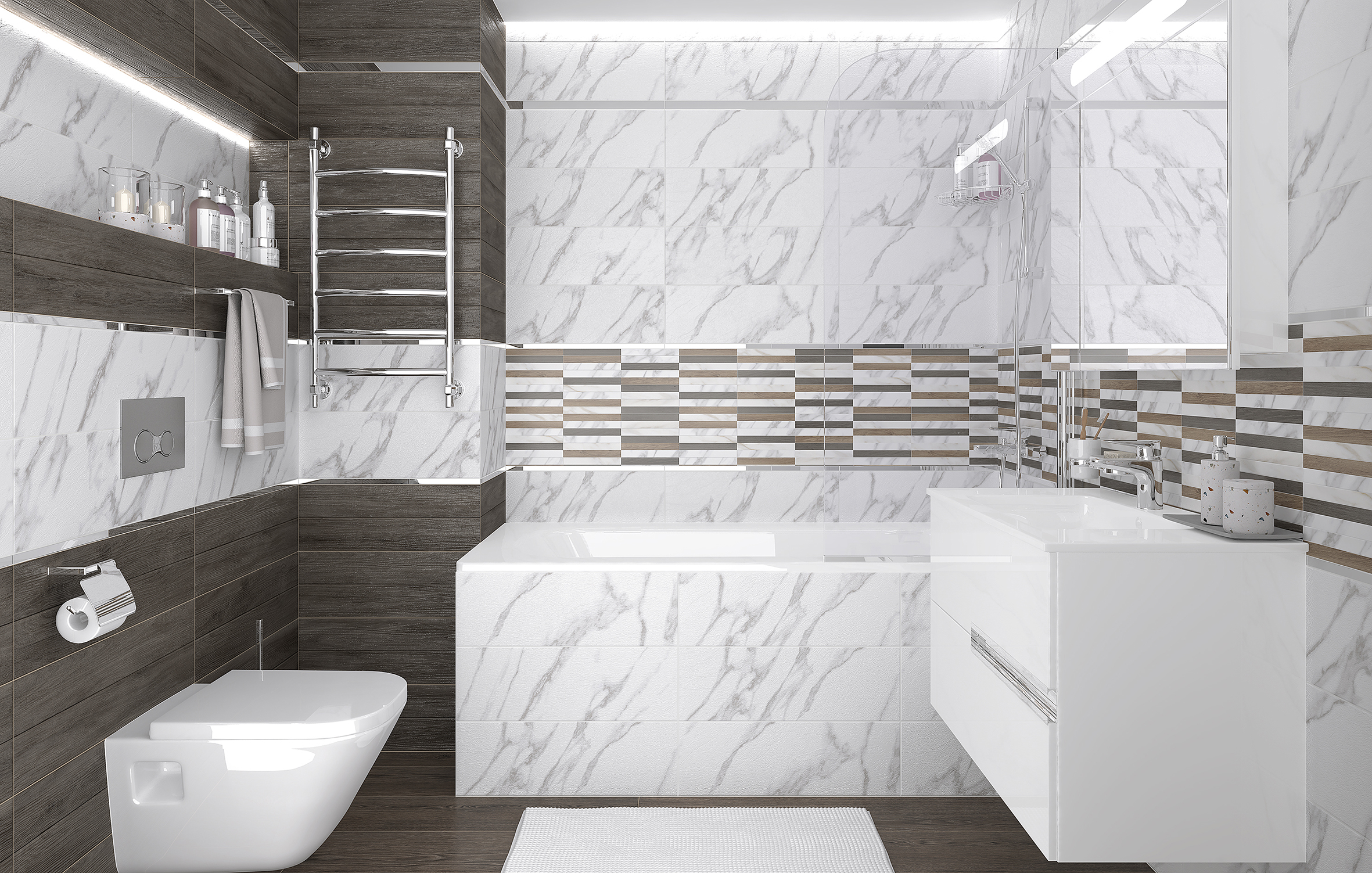 Joy белый 20x60