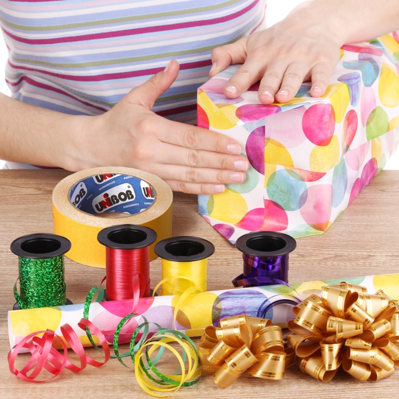 Скотч двусторонний тканевый 25 мм х 25 м (72) "unibob"