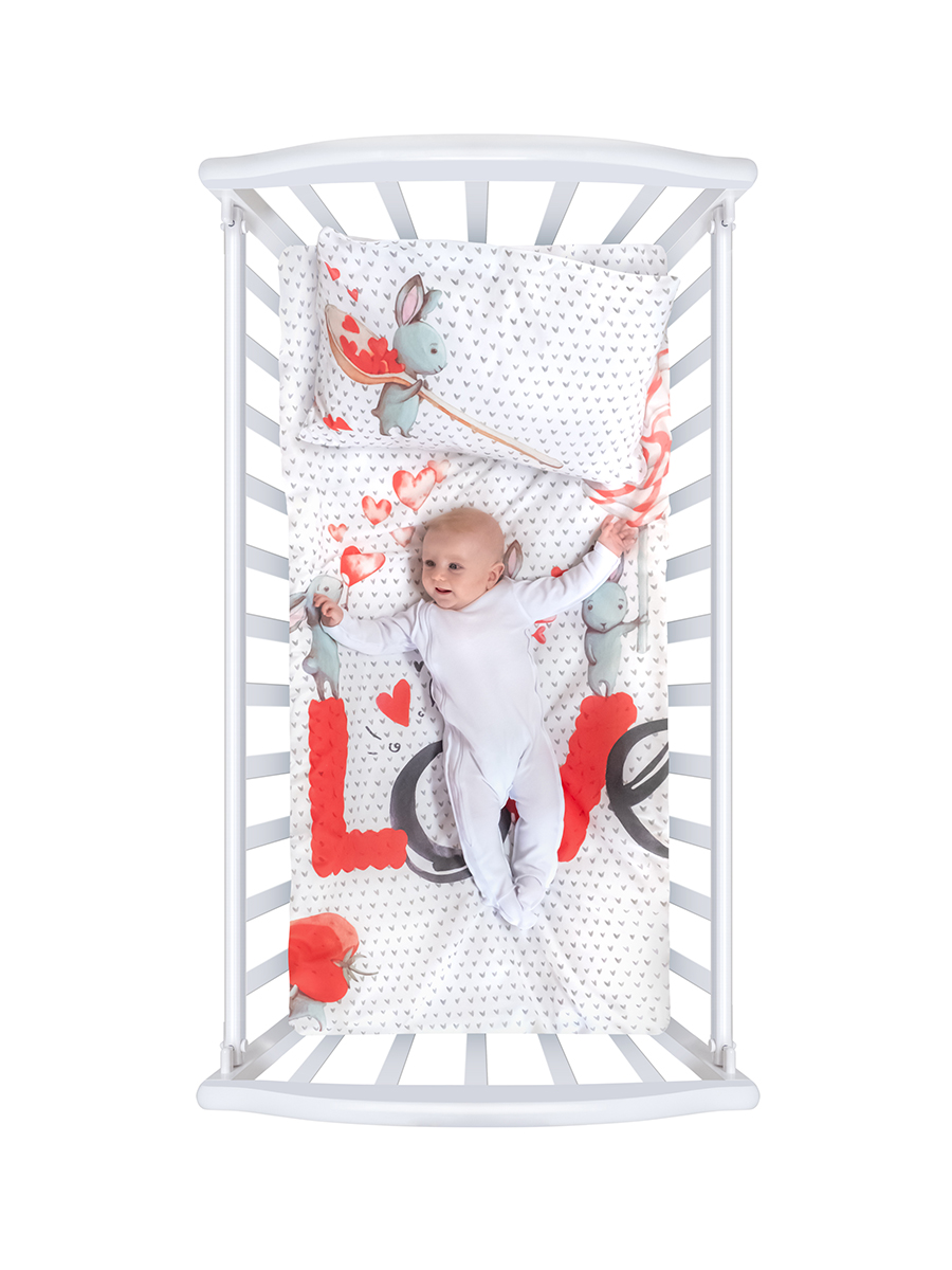 Постельное белье "облачко" для новорожденных candy простыня на резинке (бязь-люкс) (1)