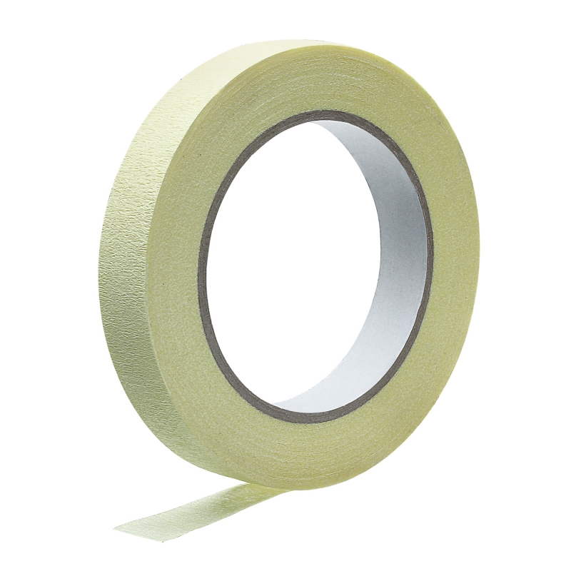 Скотч малярный профи 19 мм х 25 м для изогнутых поверхностей, желтый (52) "unibob"