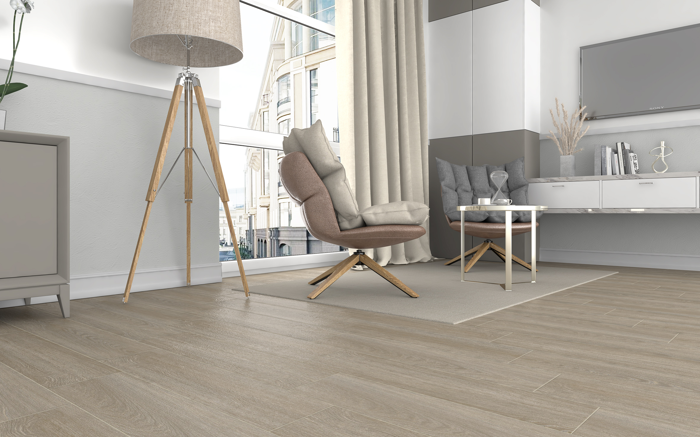 Madera керамогранит коричневый 19,60x79,80