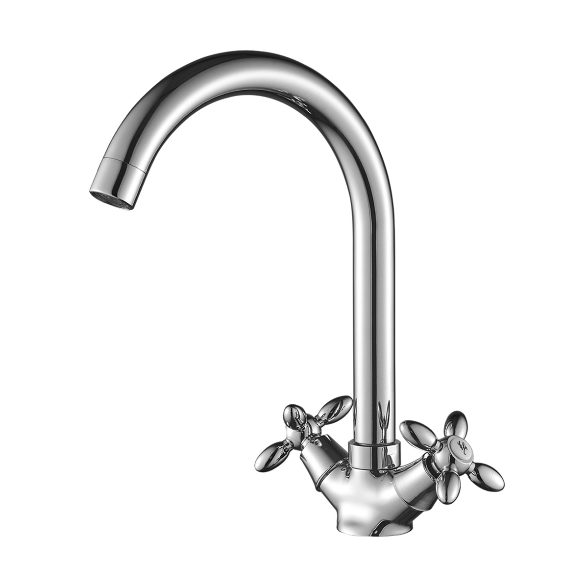 Смеситель для кухни  dr53028 двухвентильный, поворотн. излив (1/12) "decoroom"