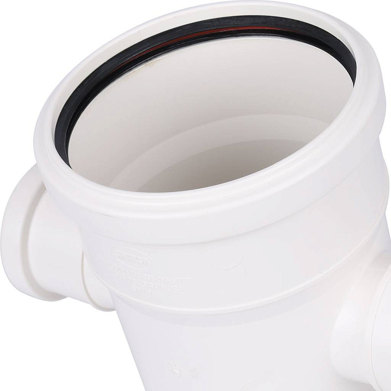 Крестовина 87° одноплоскостная 110 х 50 х 50 мм шумоизол. для вн.канализации SINIKON Стандарт