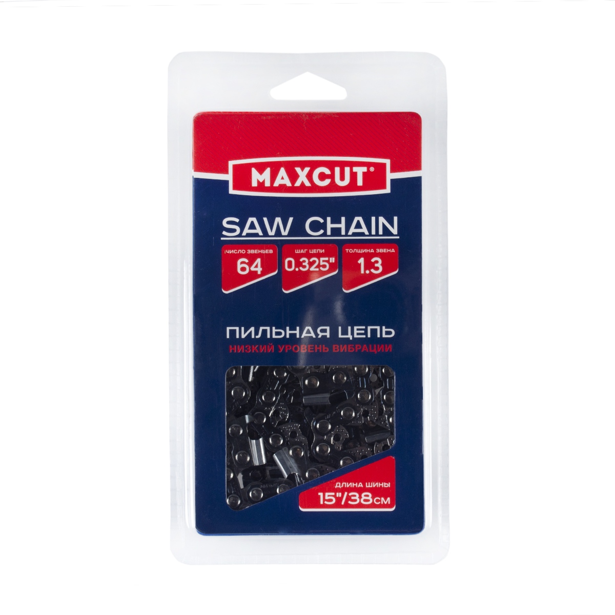 Цепь для пилы 20lv-64e шаг 0,325" 1,3 мм, 64 звена (1/10/60) "maxcut" 086321065