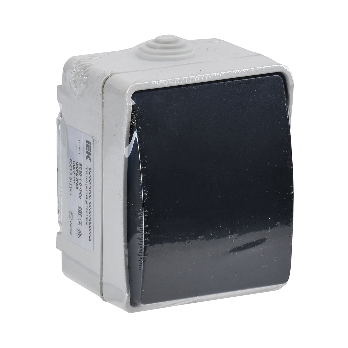 Выключатель открыт. уст. "форс" 1 кл. вс20-1-0-фср, ip54 (1/10/100) "iek"