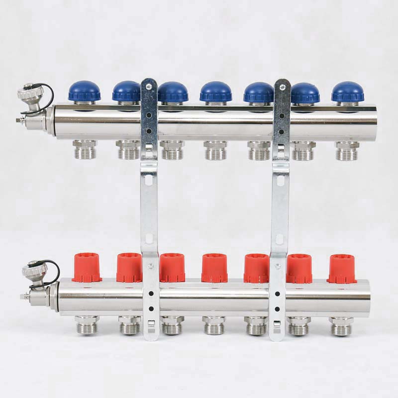 Колл. группа UNI-FITT 1"x3/4" ЕК 7 выходов с регулировочными и термостатическими вентилями