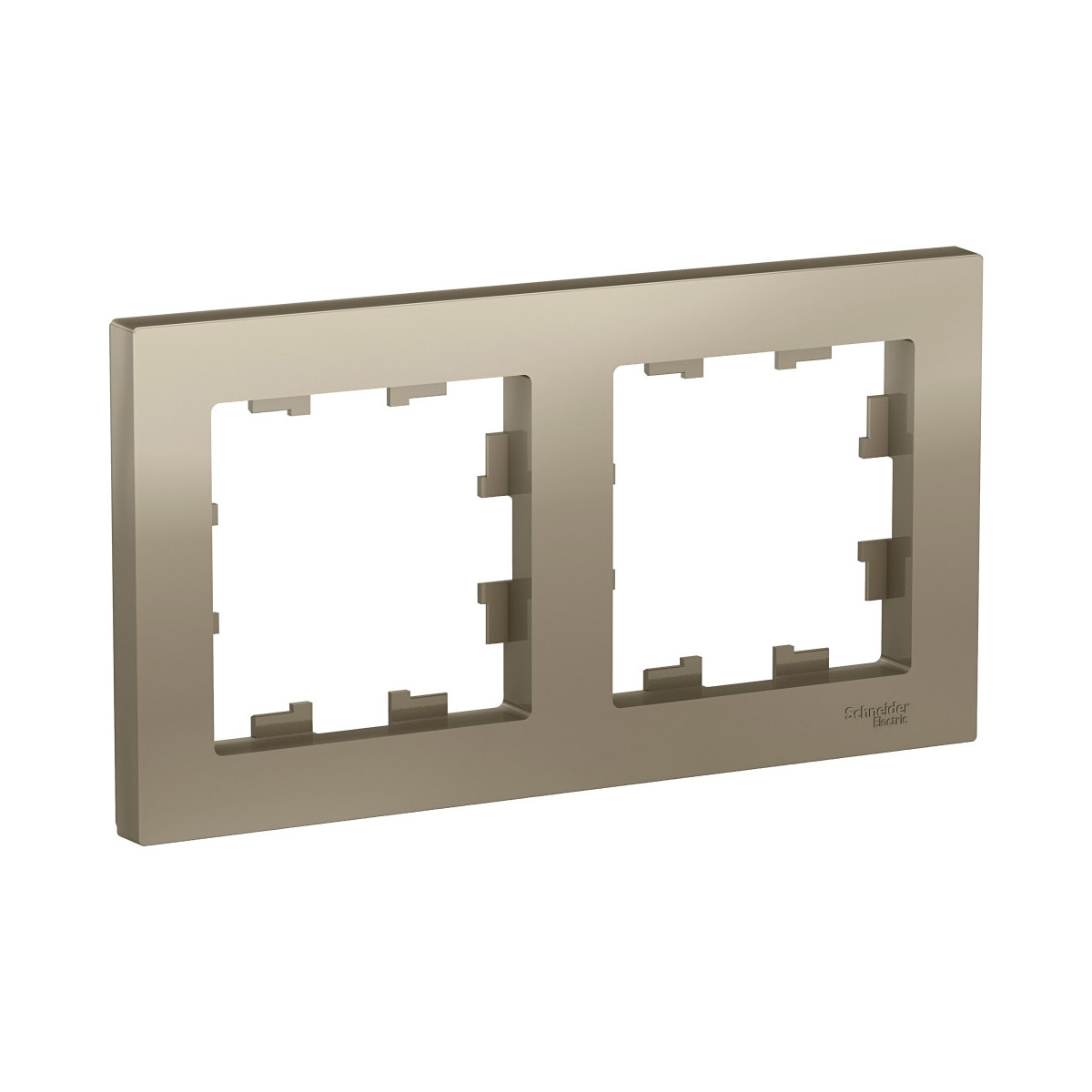 Рамка "atlasdesign" 2-х местн. универс., шампань (1/10/60) "schneider"