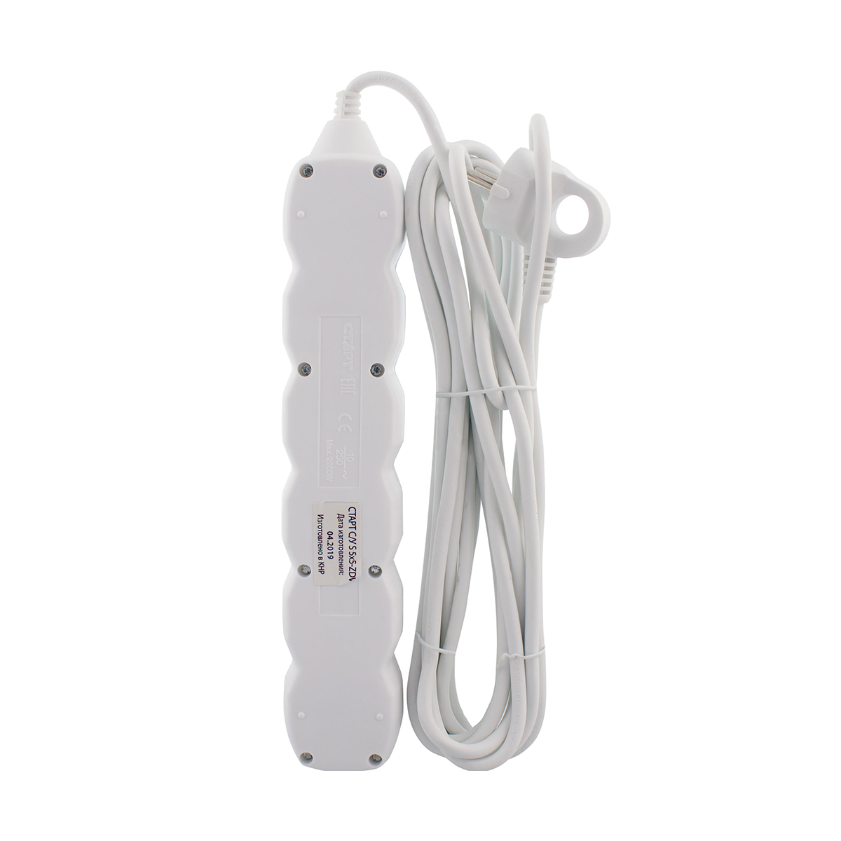 Удлинитель с заземл. и выключ. 5 м 5 розеток с/у s 5x5-zdv (1/20) "старт"