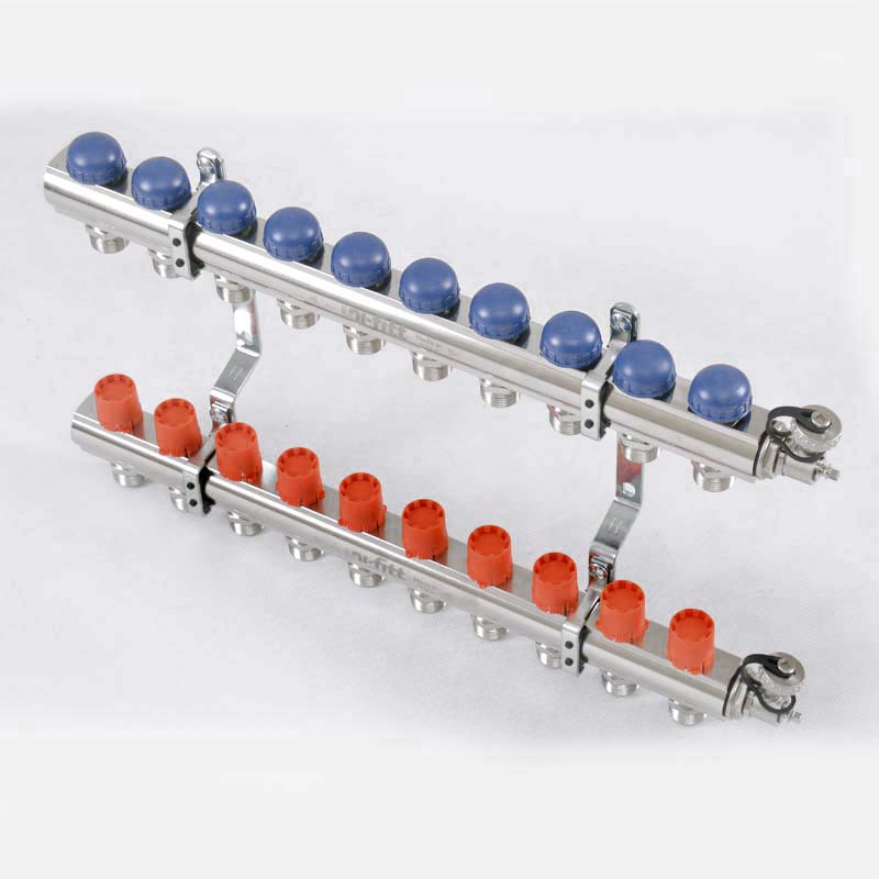 Колл. группа UNI-FITT 1"x3/4" ЕК 10 выходов с регулировочными и термостатическими вентилями