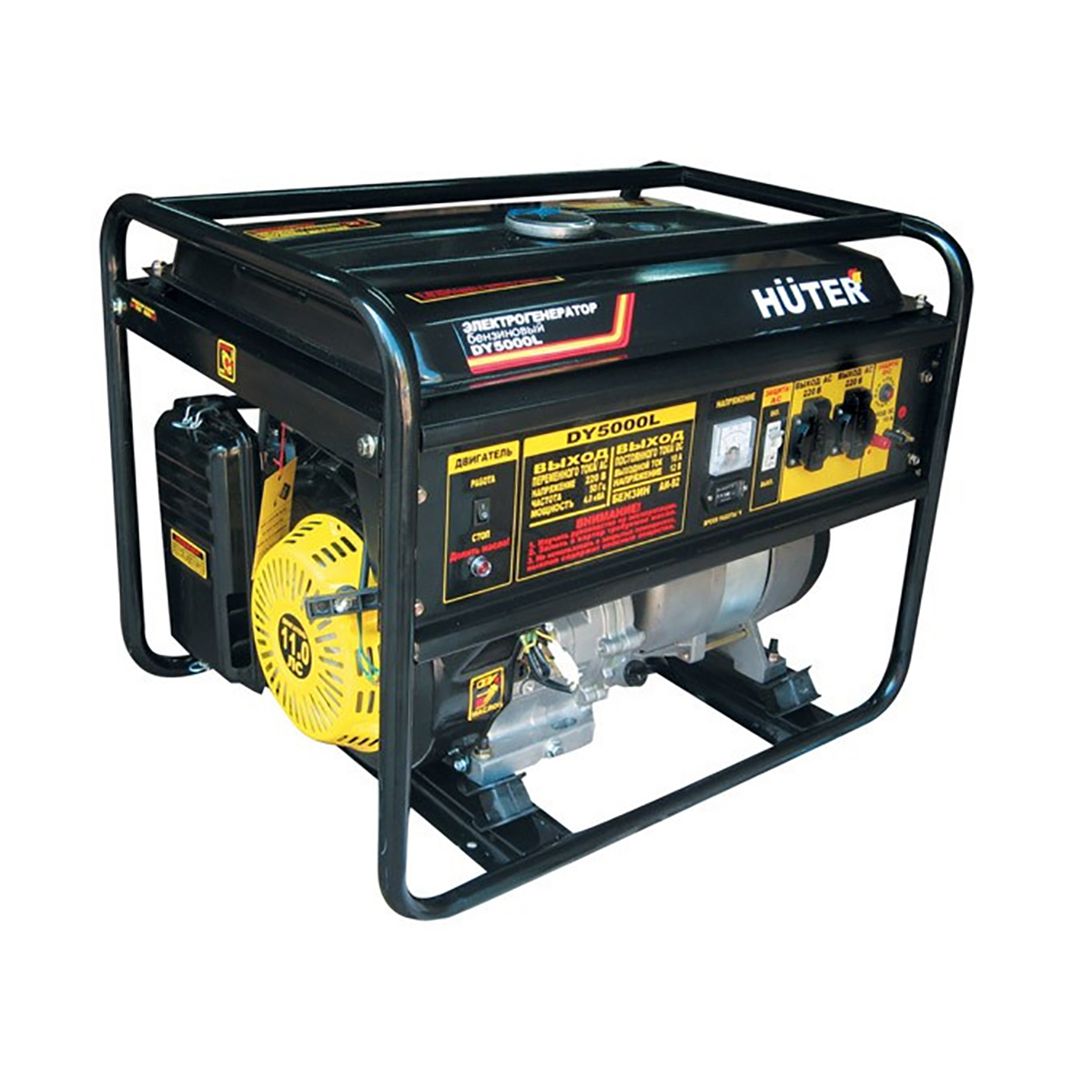 Генератор бензиновый dy5000l 4 квт (1) "huter"