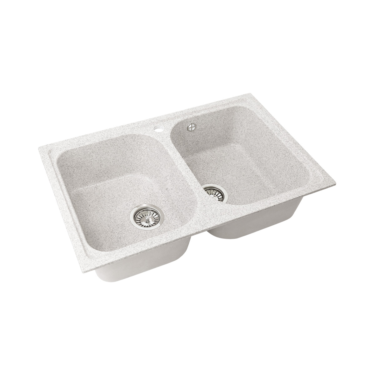 Мойка для кухни врезная искуств. камень gs-15-310 двойная 787*495 мм серая "granstones"