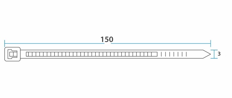 Хомуты нейлон 2,5 х 150 мм (набор 100 шт.), белые (1/10/250) "rexant" 07-0150