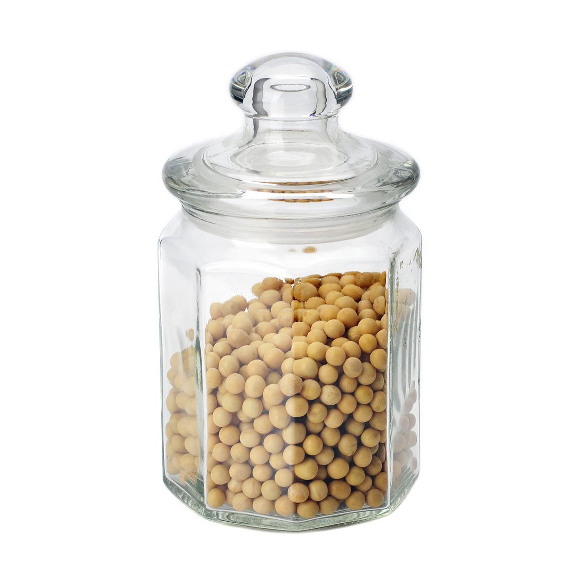 Банка для сыпучих продуктов "lattina" 0,6 л с фигурной крышкой, стекло (1/24) "mallony"