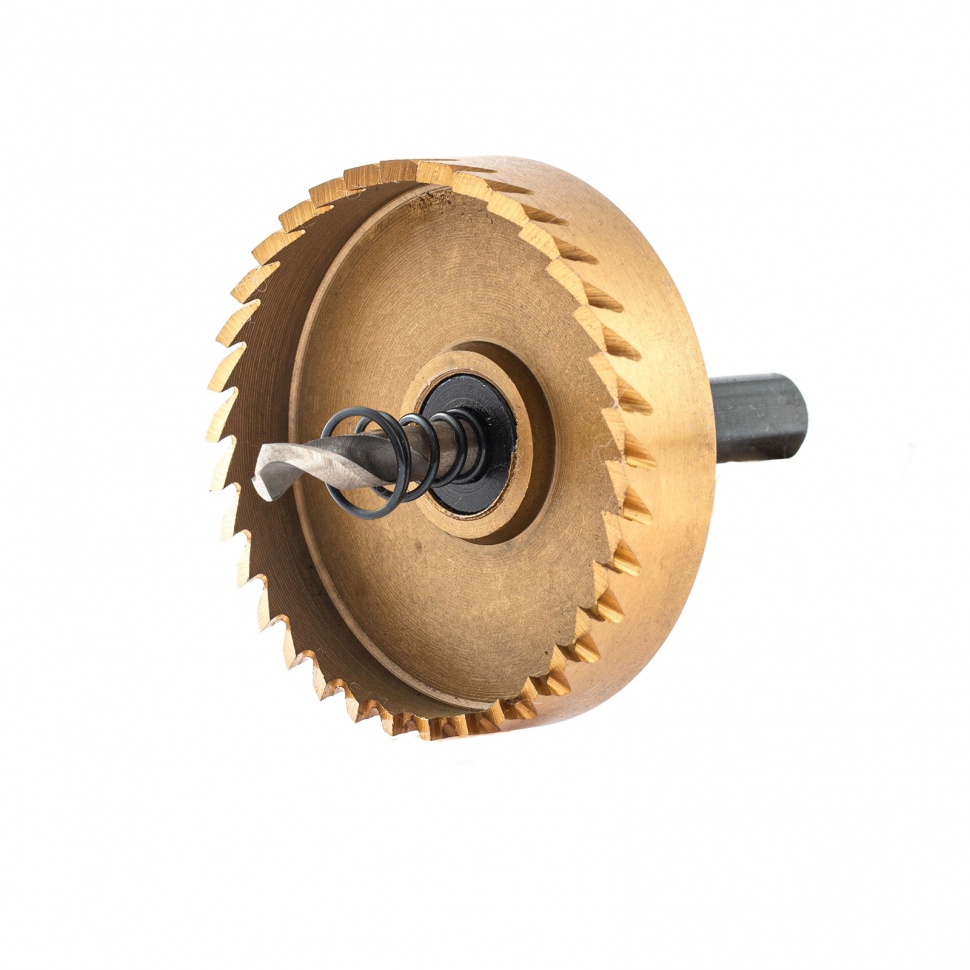 Коронка по металлу HSS, 60 мм, нитридтитановое покрытие Denzel (724119)