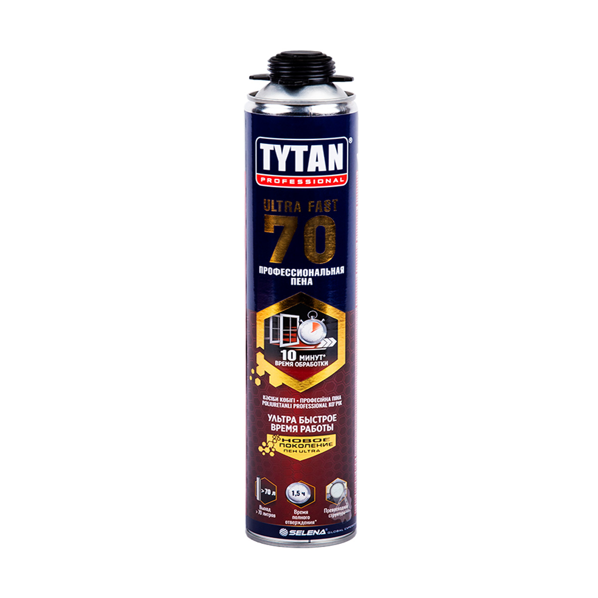 Пена монтажная "tytan professional ultra fast 70" профи 870 мл (12/672)