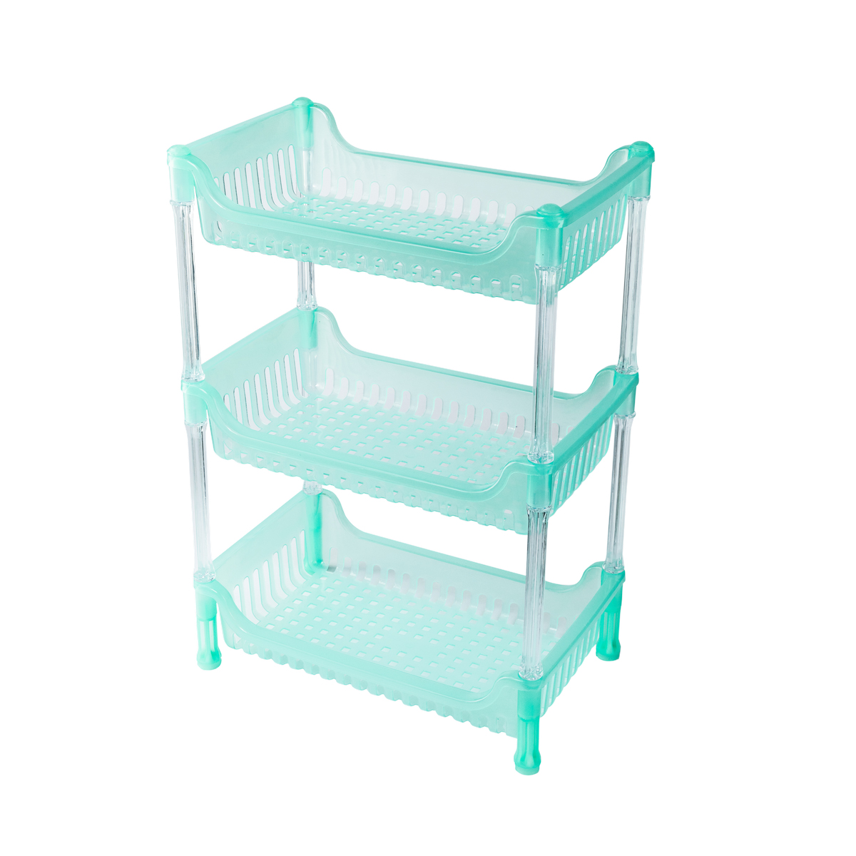 Этажерка 3 корзины пласт. (зеленый) (1/12) "swensa" swfl-1080