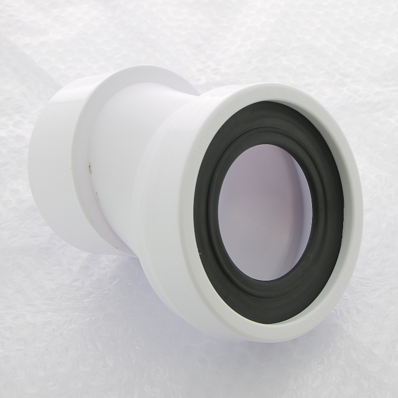 Труба McALPINE фановая L=125 мм с манжетой и 40 мм смещ., вход 97-107 мм, выход внутрь 110 мм трубы