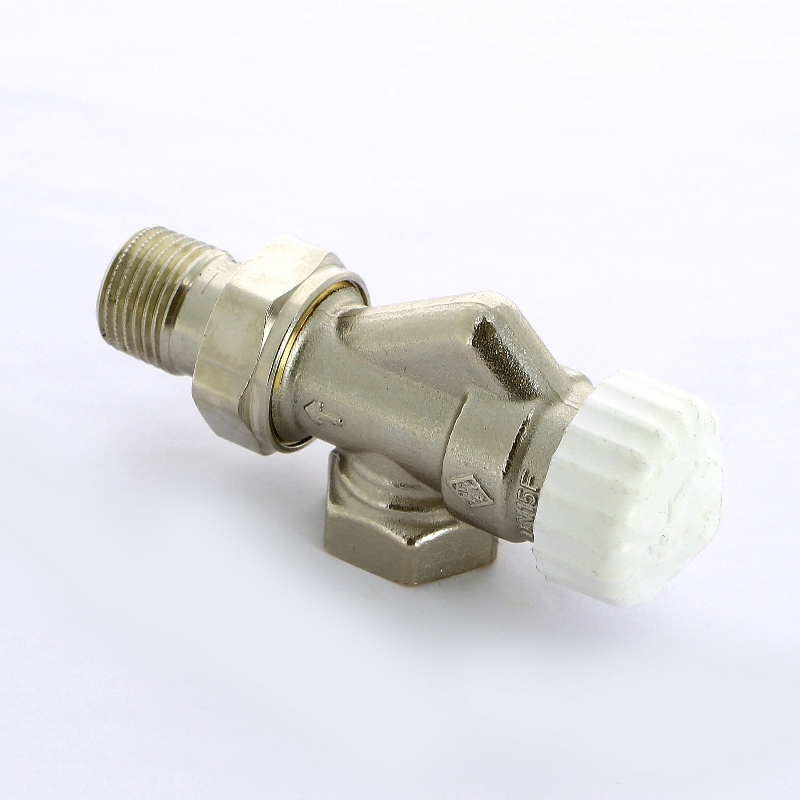 Вентиль термостатический 1/2 ВН угловой-осевой с разъемным соединением UNI-FITT THERMO Kvs 0.85