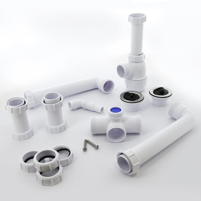 Сифон McALPINE бутылочный 1 1/2"х40 мм для 2-х рак. с вып. 70 мм пробками и адапт. вых. компресс.