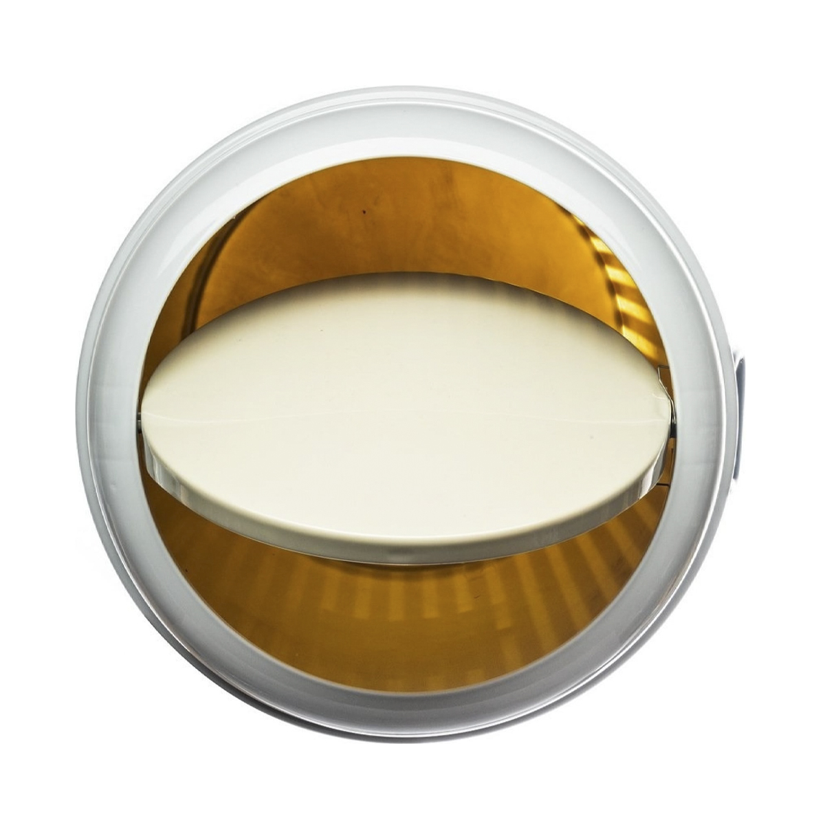 Бак пласт. для мусора 13 л круглый, с крышкой и ручками (бежевый) (1/30) "happi dome" hdb-039-13_bg