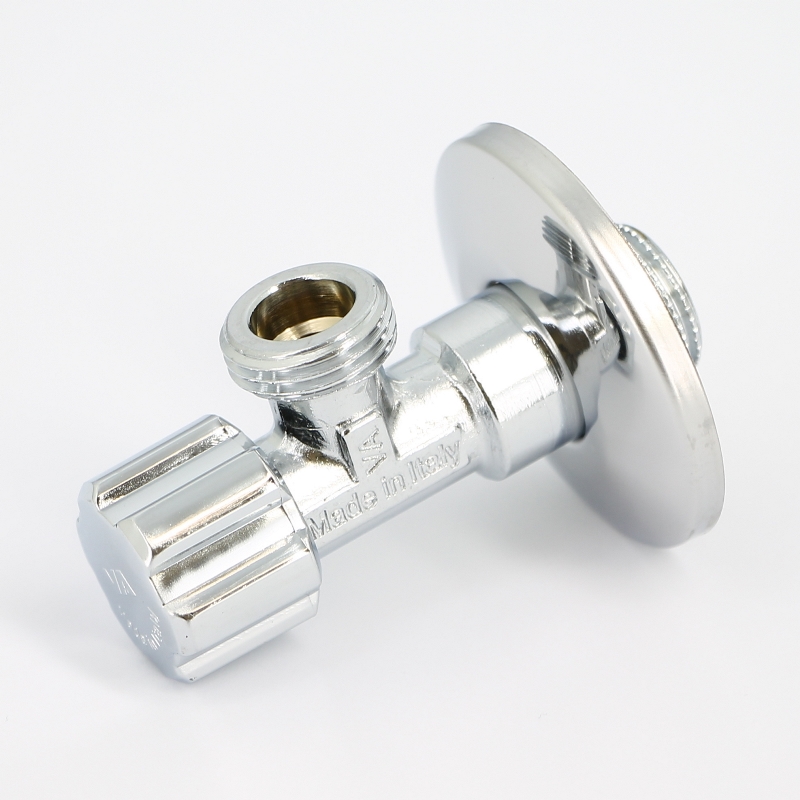 Вентиль угловой 1/2'х1/2' НН для подключения бачков/смесителей хромированный UNI-FITT рукоятка пласт