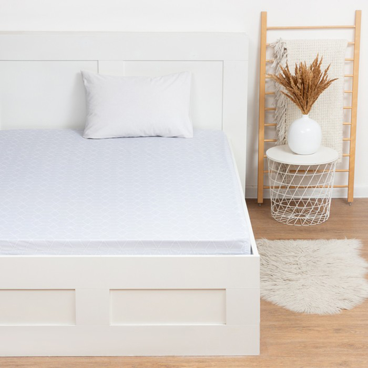 Простыня на резинке "lovelife" 180*200*25 см серый (поплин) (1) 9035741