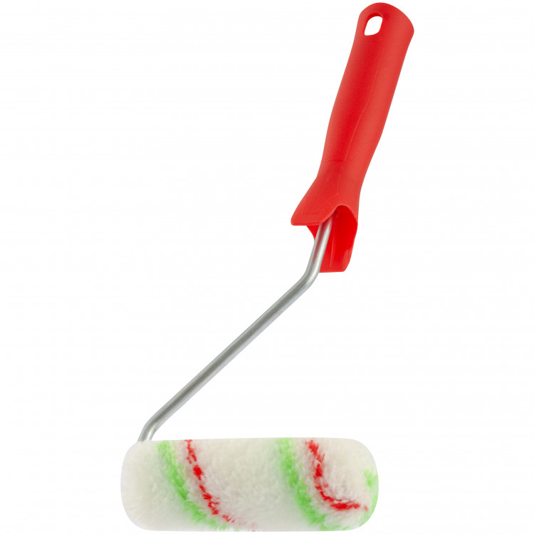 Мини-валик в сборе "Эмали", 110 мм, ворс 12 мм, D 16 мм, D ручки 6 мм, полиамид, полиакрил Сибртех (80584)