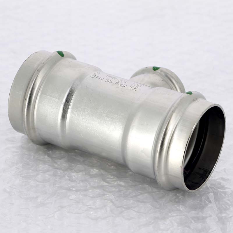 Тройник пресс 54х35х54 нержавеющая сталь Sanpress Inox VIEGA