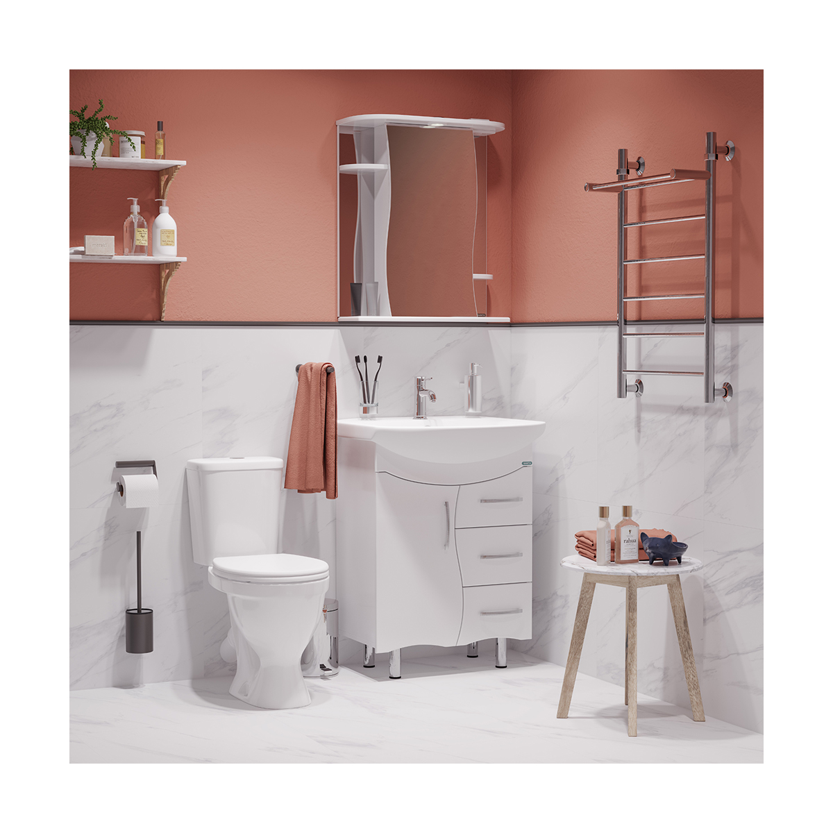 Унитаз напольный "формат" эконом белый "sanita" wc.cc/format/1-p/wht.g/s1