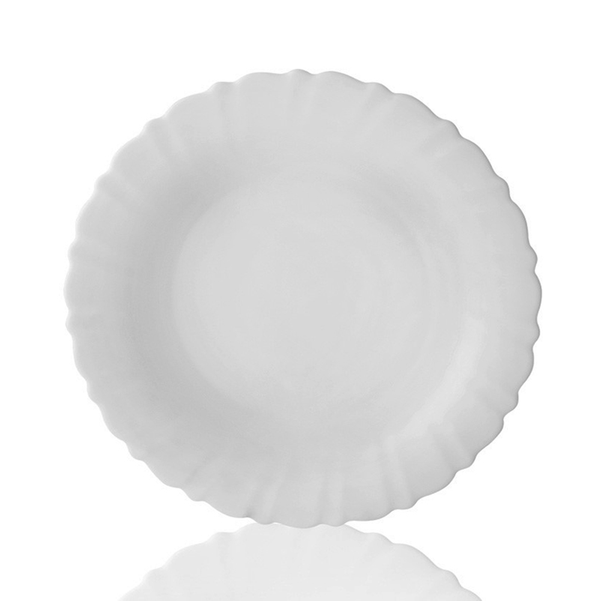 Тарелка обеденная "royal garden" basic white m 26,5 см, опаловое стекло (6/36) rg001ss