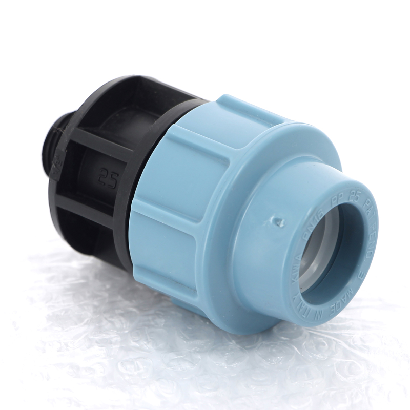 Муфта ПНД обжимная НР 25 х 1/2" для водопроводных труб UNIDELTA