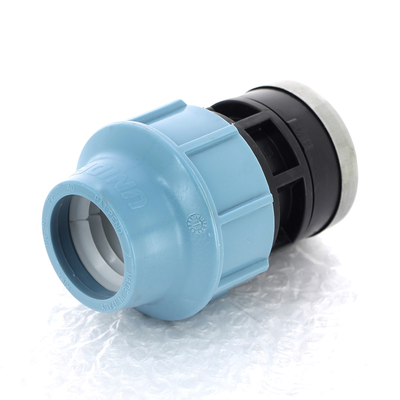 Муфта обжимная ВР 40 x 1"1/2 для водопроводных ПНД труб UNIDELTA