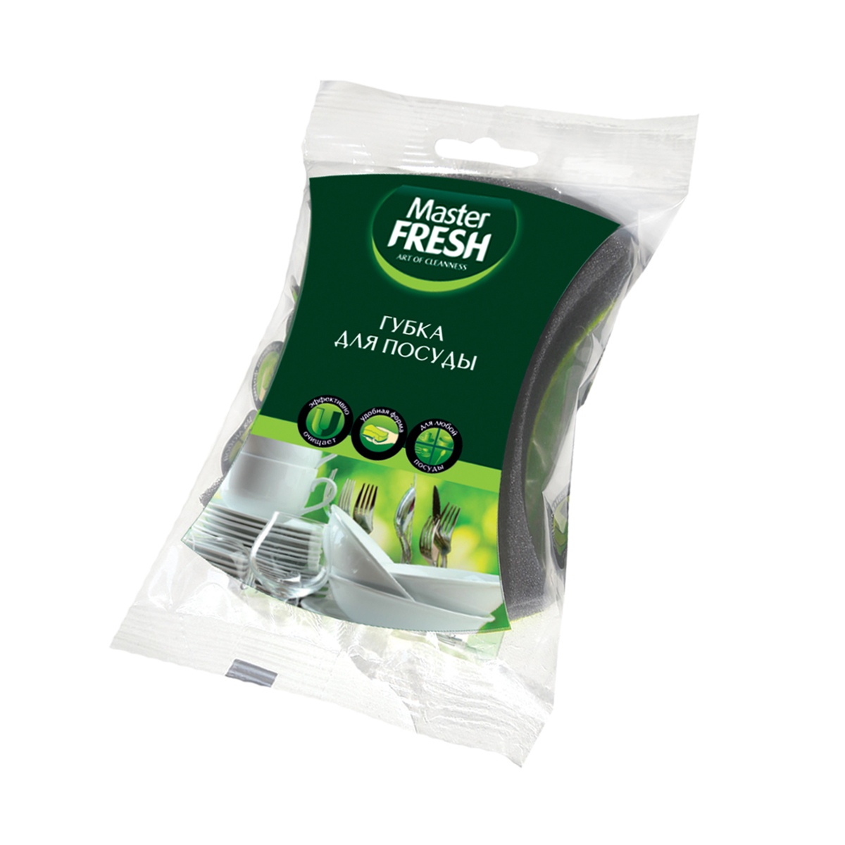 Губка для посуды "косточка" (1/40) "master fresh"