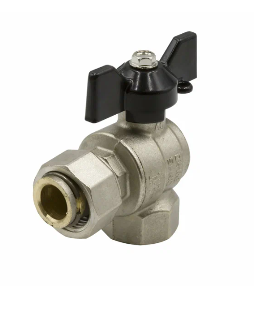 Кран шаровый LD Pride ВВ 1/2" с накидной гайкой Pride, бабочка