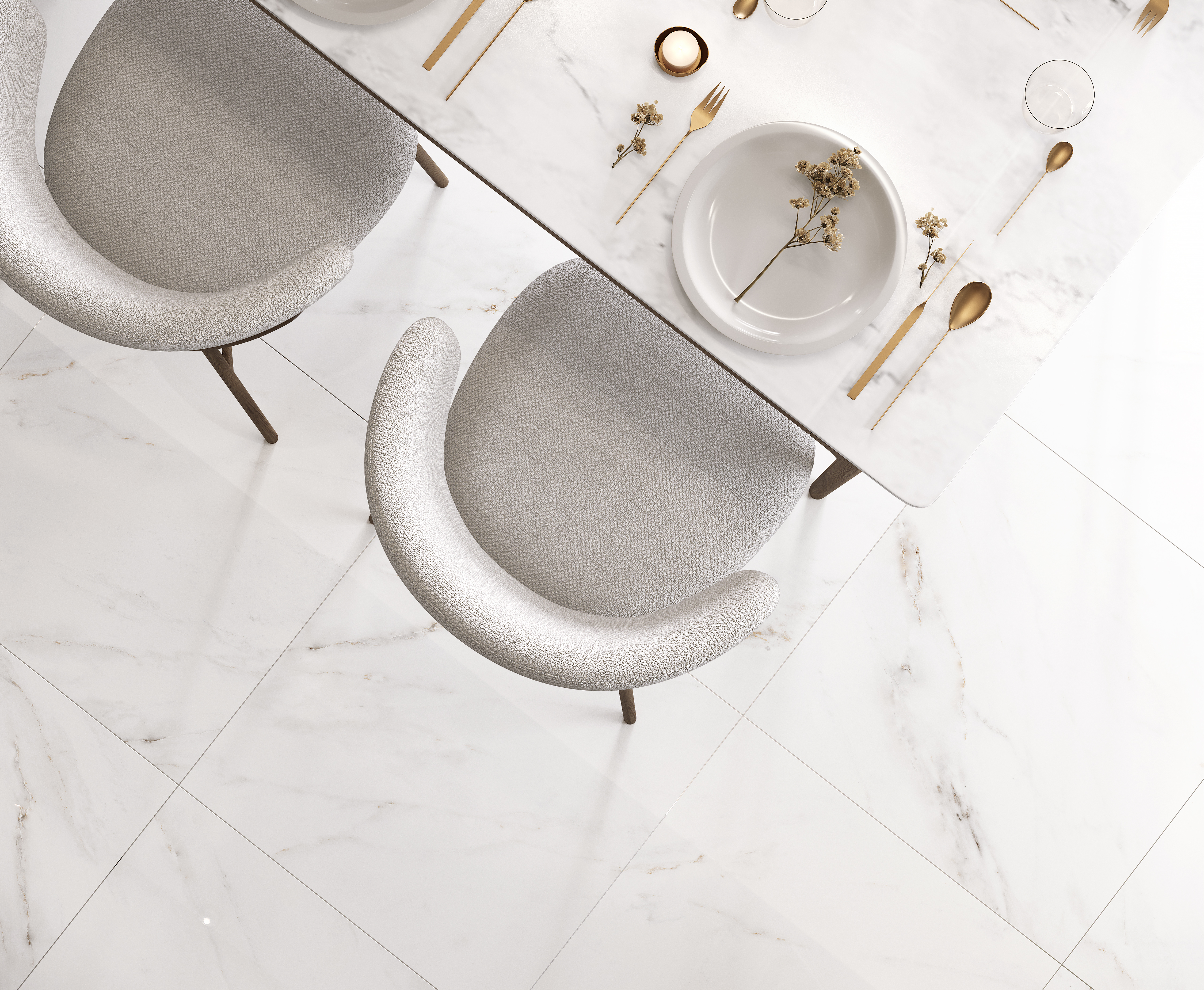 Tenderness керамогранит белый полированный 60x60