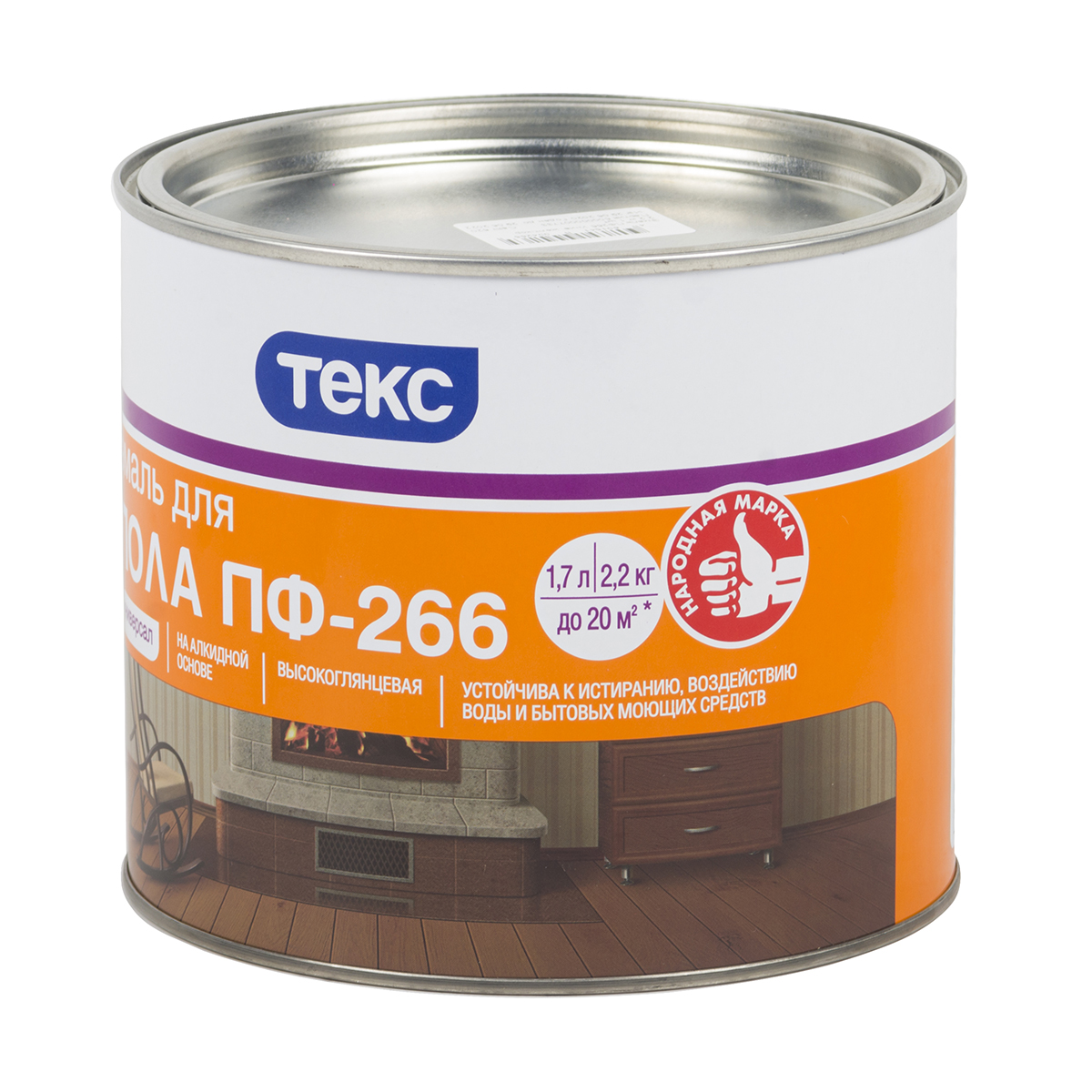 Эмаль "универсал" пф-266 золотисто-коричневая 2,2 кг (1/6) текс