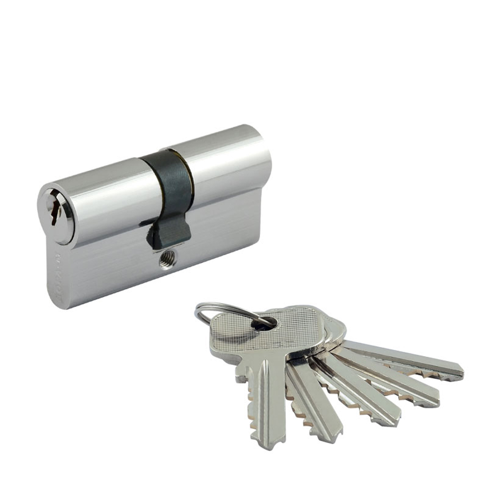 Цилиндров. механизм eco z л-60 (30-30) (ключ/ключ)  хром (1/10/80) "нора-м"