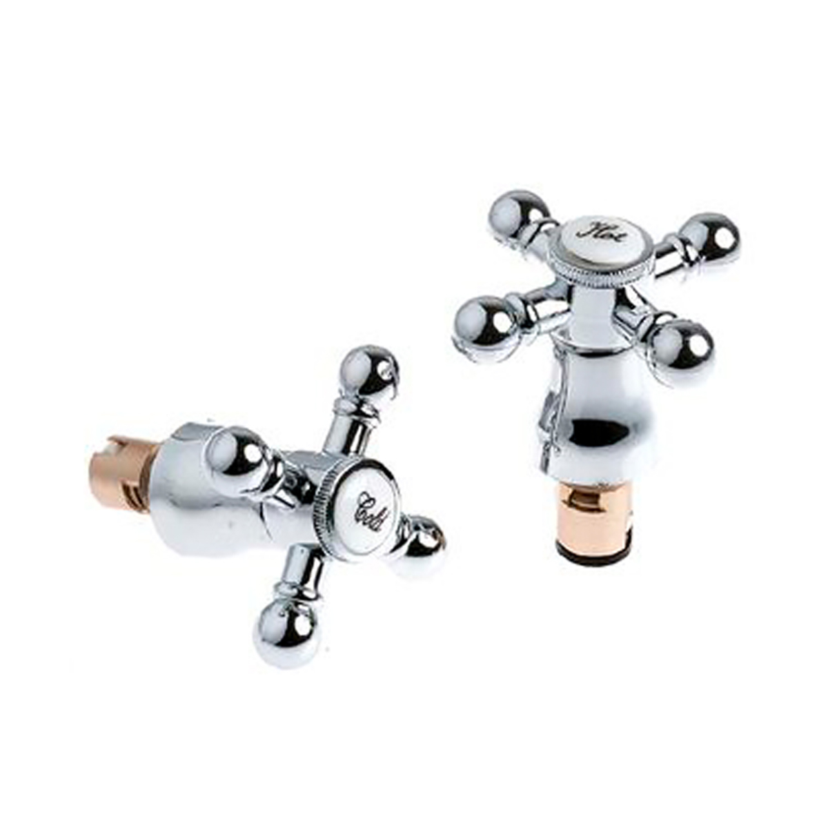 Ремкомплект для смесителей имп. (2 кран-буксы 1/2" + 2 пласт. маховика крест.) (1/10/40) "профсан"