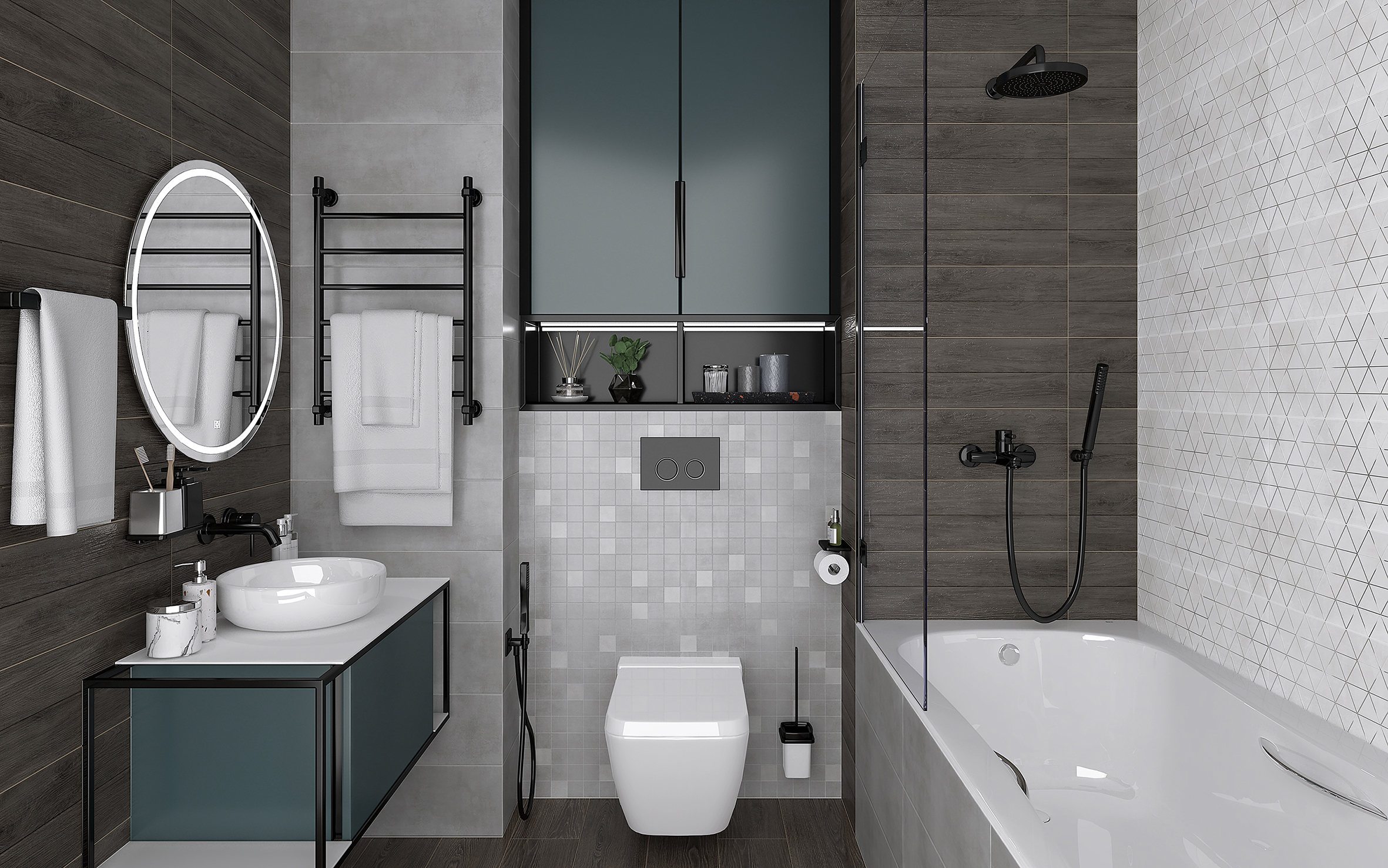 Sharp декор мозаичный микс 20x60