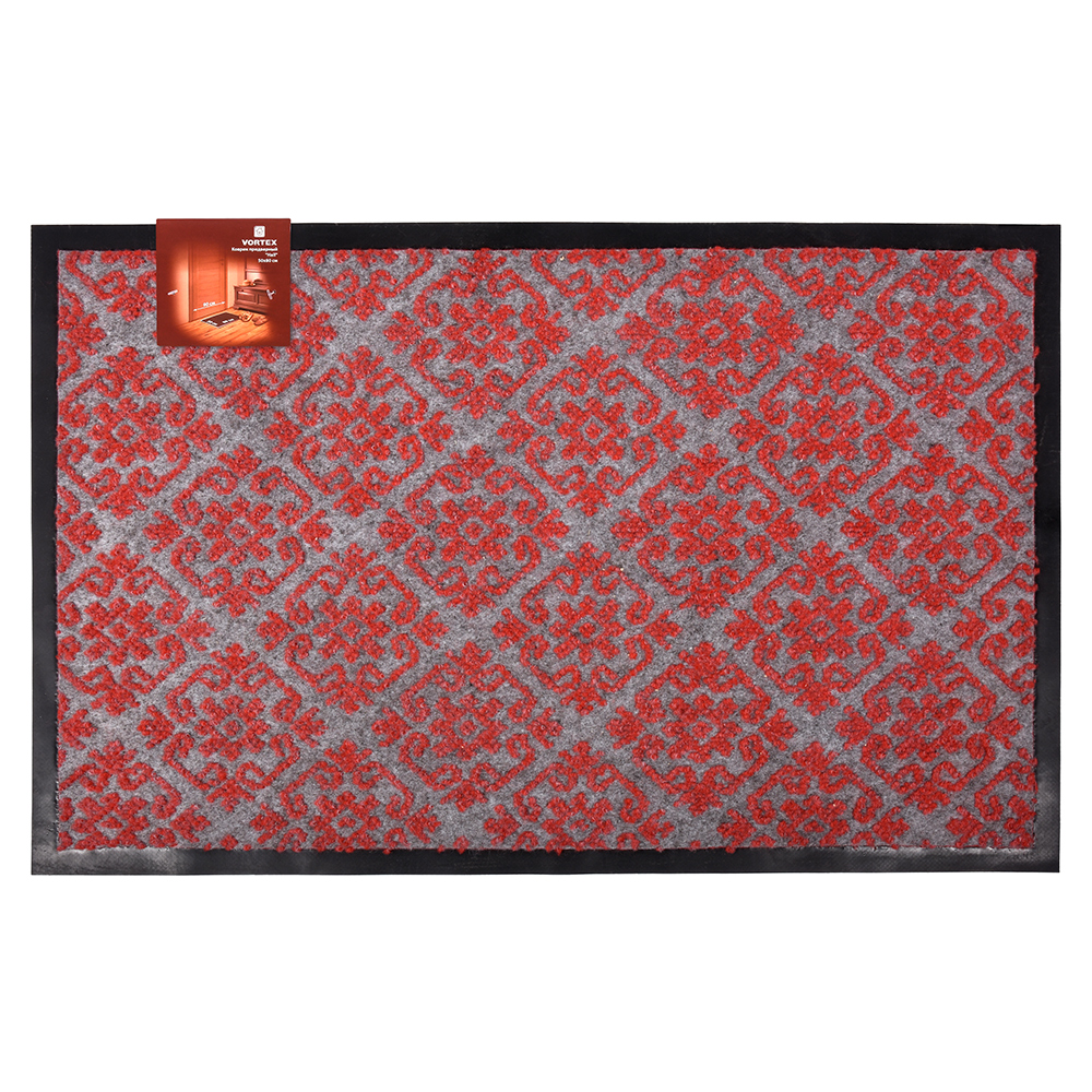 Коврик влаговпитывающий "hall" 50*80 см бордовый (1/10) "vortex" 24077