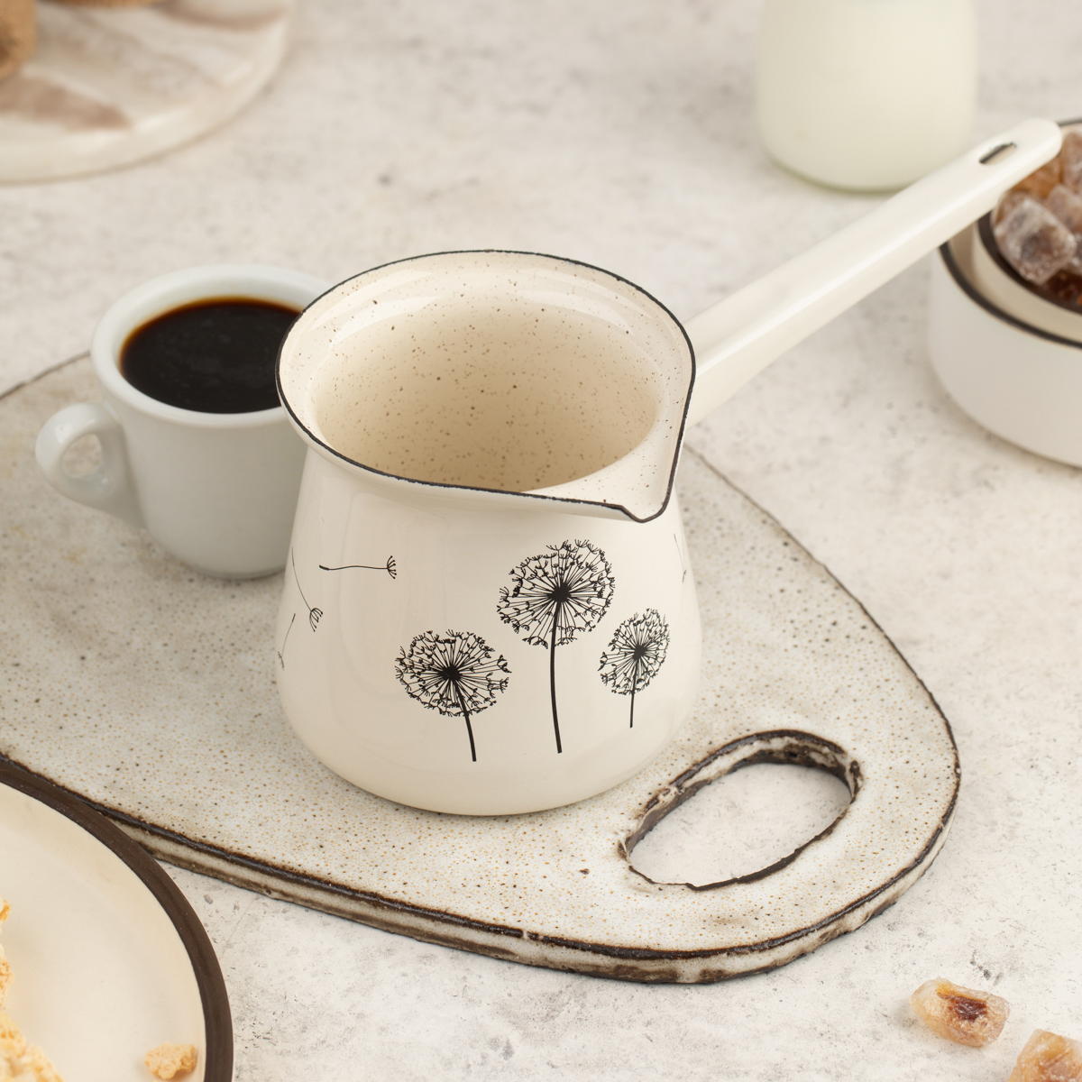 Турка эмалиров. "одуванчик" 0,4 л (1/8) "metrot"