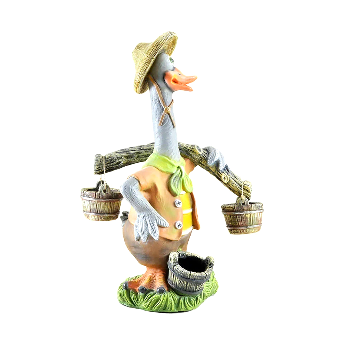 Фигурка садовая "гусь с коромыслом" (1/2) "сказка" jng463