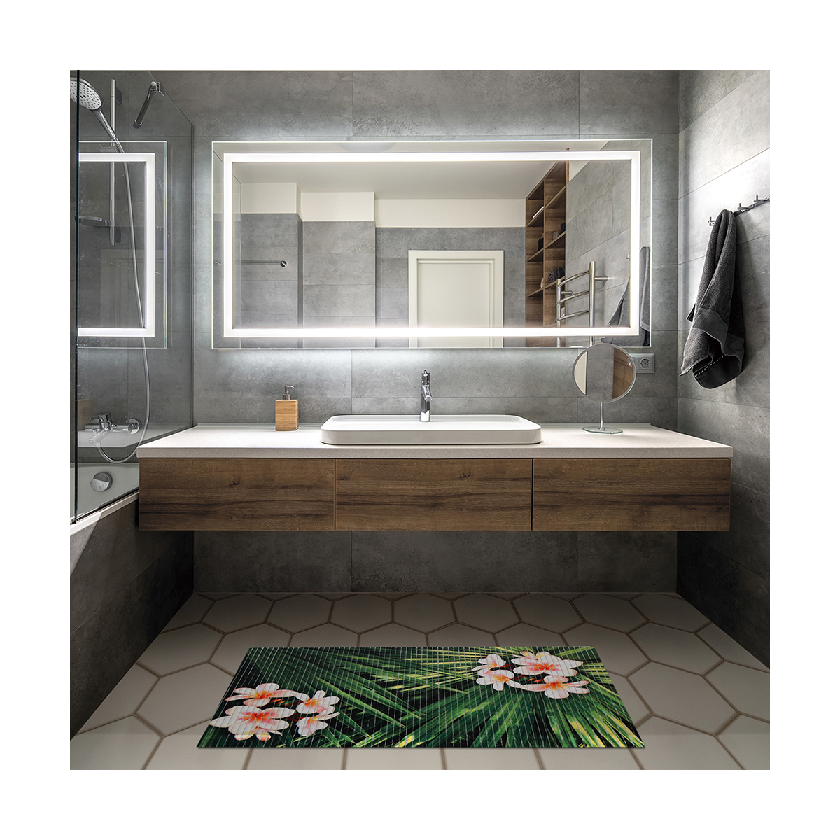 Коврик для ванной "тропик" 67*47 см (вспененный пвх) (1/15)