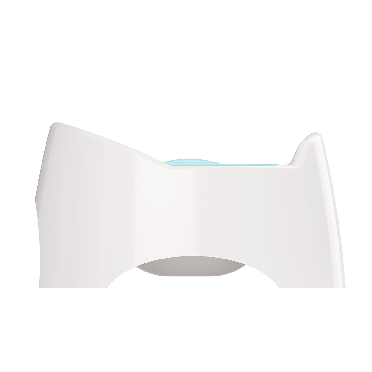 Горшок детский "малышок" с крышкой (белый/голубой) (1/10) "альтернатива" м1324