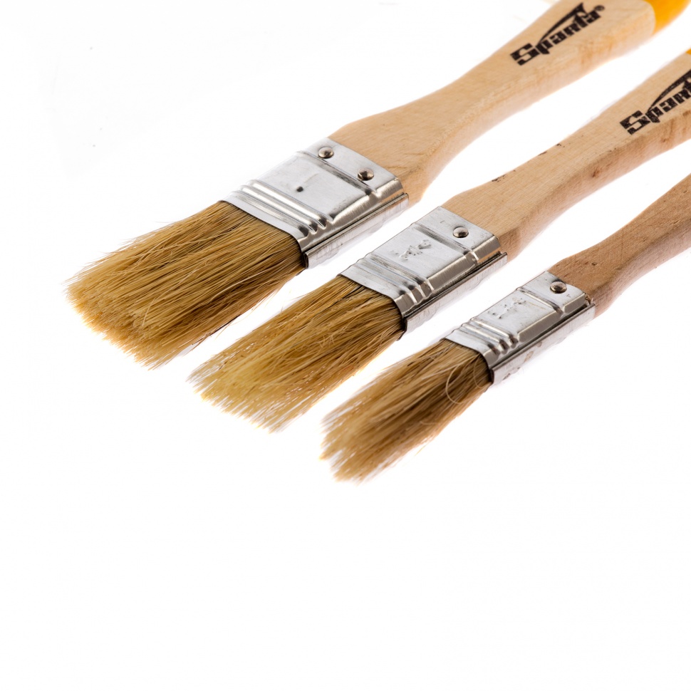 Набор кистей, 3 шт, плоские 1/2", 3/4", 1" Sparta (841115)