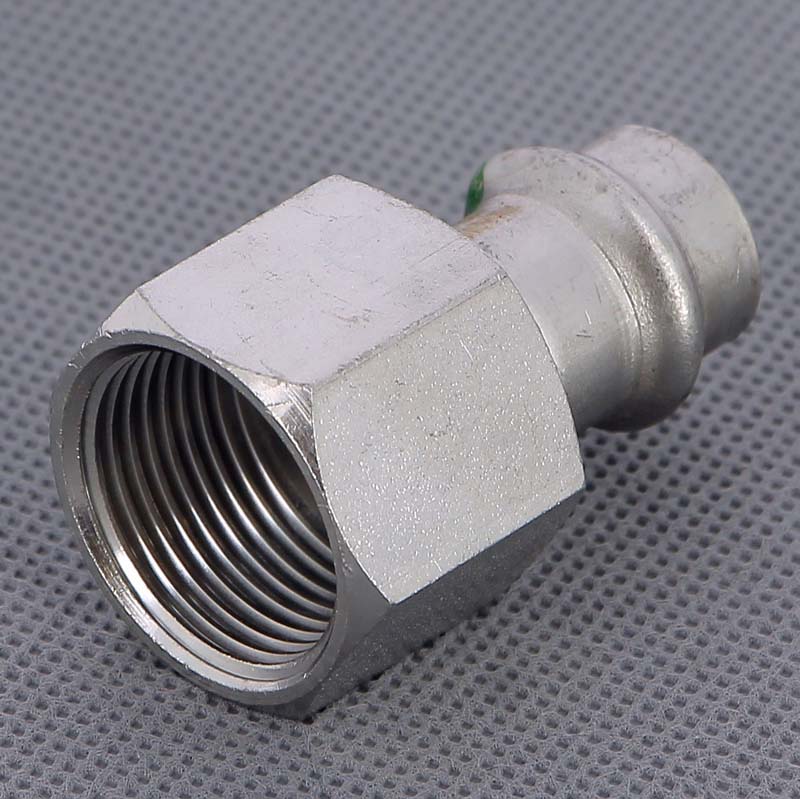 Муфта пресс-В с накидной гайкой 15х3/4" нержавеющая сталь Sanpress Inox VIEGA